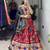 RED SILK EMBROIDERY NAVRATRI CHANIYA CHOLI- full stitched free size
