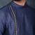 navy blue  kurta dhoti  set for men with embroidered work