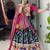 BLUE SILK EMBROIDERY NAVRATRI CHANIYA CHOLI- full stitched free size
