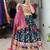 BLUE SILK EMBROIDERY NAVRATRI CHANIYA CHOLI- full stitched free size