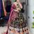 GREEN  SILK EMBROIDERY NAVRATRI CHANIYA CHOLI- full stitched free size