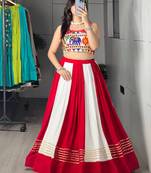 MULTI COLOR RAYON EMBROIDERY NAVRATRI CHANIYA CHOLI- full stitched free size