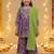 Lavender floral kurta sharara set