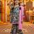 Olive floral kurta sharara set