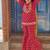 Pink screen print kurta sharara