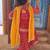 Pink screen print kurta sharara