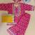 Pink screen print kurta sharara