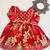 Maroon block print anarkali set