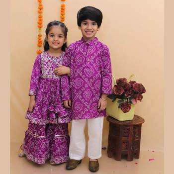 Purple jaipuri anarkali set 3
