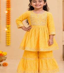 Yellow jaipuri anarkali set