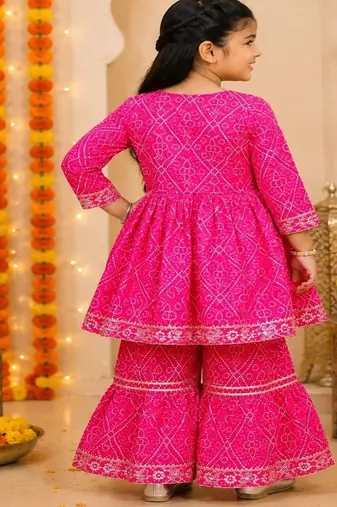 Rani pink jaipuri anarkali set