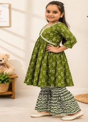Green block anarkali set 3