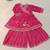 Pink block print anarkali set
