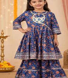 Purple anarkali sharara set