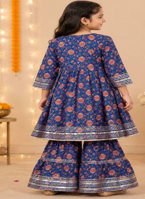 Purple anarkali sharara set 2
