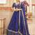blue organza embroidered lehenga choli