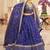 blue organza embroidered lehenga choli