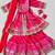 Pink bandhej anarkali set