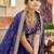 blue organza embroidered lehenga choli