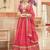 pink organza embroidered lehenga choli
