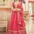 pink organza embroidered lehenga choli