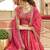pink organza embroidered lehenga choli