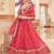 pink organza embroidered lehenga choli