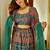 blue silk blend printed lehenga choli