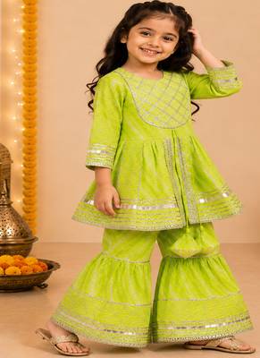 Green bandhej anarkali set 4