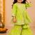 Green bandhej anarkali set