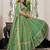 green organza embroidered lehenga choli
