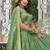 green organza embroidered lehenga choli
