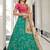 teal art silk embroidered lehenga choli