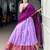 lavender cotton silk plain lehenga choli