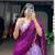 lavender cotton silk plain lehenga choli