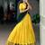 yellow cotton silk plain lehenga choli