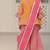 Yellow pink block anarkali set
