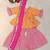 Yellow pink block anarkali set