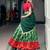 green silk blend printed Traditional lehenga choli