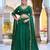 green silk blend plain lehenga choli