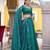 sea green silk blend plain lehenga choli