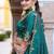 sea green silk blend plain lehenga choli