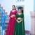 green silk blend plain lehenga choli