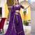 purple silk blend plain lehenga choli