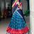 blue silk blend printed Traditional lehenga choli