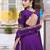 purple silk blend plain lehenga choli