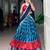 blue silk blend printed Traditional lehenga choli