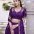 purple silk blend plain lehenga choli
