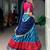 blue silk blend printed Traditional lehenga choli