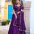 purple silk blend plain lehenga choli